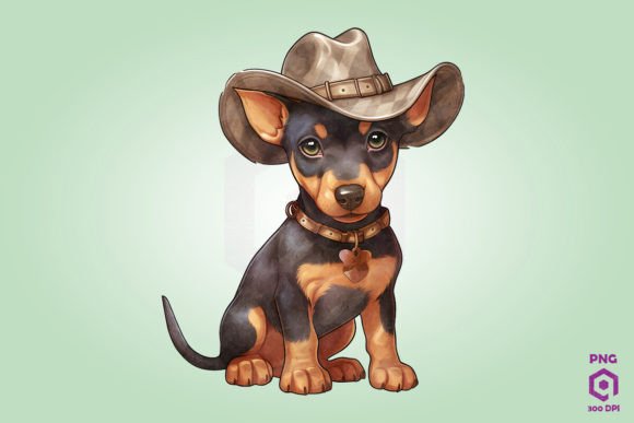 Cowboy Doberman Pinscher Dog Clipart Review