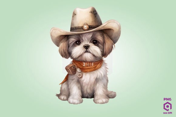 Cowboy Shih Tzu Dog Clipart Review