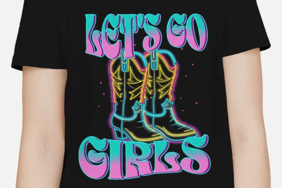 Let s Go Cowgirl Boots Star Png, Western