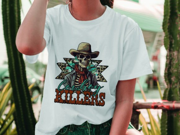 Retro Skeleton Cowboy Hat Spooky Png